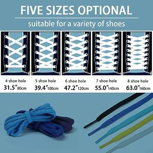 6mm 타원형 신발 끈 교체 1/4 "운동화 및 캐주얼 신발 용 하프 라운드 신발 끈 - Product Image 6