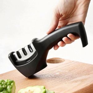 Black 3-Stage <b>Tungsten</b> & Ceramic Eco-Friendly Coarse Grit Kitchen Knife Sharpener - Product Image 3
