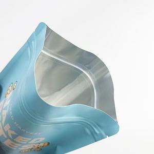 Sac d'emballage de café à fond plat en plastique de feuille d'aluminium bleu marine vert CFC avec valve et fermeture éclair 125G 250G 500G 1Kg - Product Image 3