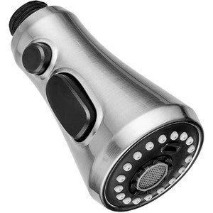 Robinet de cuisine Bingtao avec douchette, finition chrome noir brossé, multifonction, aérateur rotatif, modes cascade et pluie universels - Product Image 5