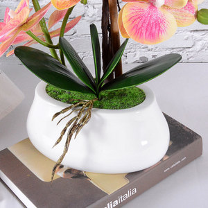 Orquídeas Artificiales S02409 con Tacto Real en Maceta, Flores Artificiales con Maceta, <span class=keywords><strong>Planta</strong></span> de Orquídea <span class=keywords><strong>Vanda</strong></span> para Decoración del Hogar - Product Image 3