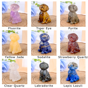 Mini chien en cristal de quartz naturel sculpté à la main, écologique, 4 cm, de haute qualité, pour cadeau et décoration de guérison - Product Image 4