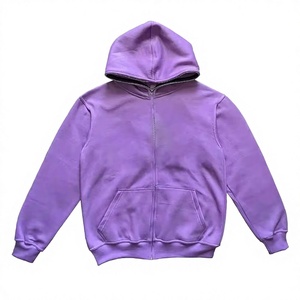 Sudadera con Capucha y Cremallera para Hombre, Personalizada, de Color Sólido, Informal, Tejida, con Cremallera Completa, Corte Regular, para Otoño - Product Image 2