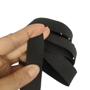 High Elasticity Width <strong>1</strong>/<strong>1</strong>.5/ <strong>2</strong>/<strong>2</strong>.5/3/<strong>4</strong>/5cm White/Black Colored Soft Knit Braided <strong>Elastic</strong> Web Band for Sewing Garment Accessories - Product Image 1