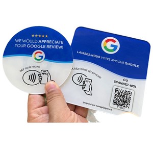 Autocollant NFC en acrylique Ka Zhi Run pour avis Google, rond ou carré, à taper ou scanner pour les commentaires, personnalisable - Product Image 4