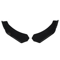 2 Piezas Protector de Parachoques Delantero de 56cm, Izquierdo y Derecho, Divisor de Labio Negro Brillante para Vehículo