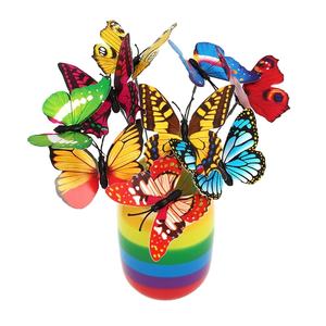 Yard ekici renkli kelebekler demet 3D sopa bahçe Yard ekici açık dekor çiçek tencere kelebek Stakes dekorasyon - Product Image 1