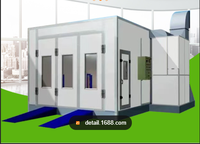 Cabine de peinture chauffante électrique pour la réparation de carrosseries