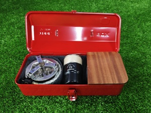 Hộp đựng dụng cụ bằng kim loại Giáng sinh, hộp đựng dụng cụ cầm tay di động chất liệu sắt có nhãn dán dùng cho câu cá ngoài trời, cắm trại - Product Image 3