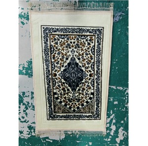 Elegante Alfombra de Oración Persa con Diseño Floral, Raschel en Relieve, Sajadah con Borlas, Alfombra Decorativa Premium para Regalo Islámico de Eid - Product Image 3