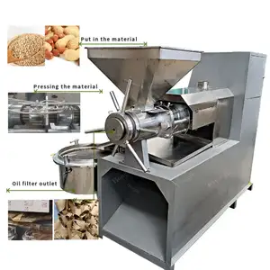 Multifunctional Essential Oils Extraction Machines Automatic Cold Mustard Spiral Press Olive Oil Machine