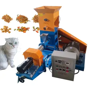 Yüksek çıkış kedi yemek yapma makinesi/kuru köpek maması granülatör/kuru evcil köpek maması ekstruder