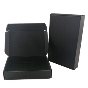 Embalaje de correo de cartón corrugado, caja de envío plana negra con <span class=keywords><strong>paquete</strong></span> plano para productos electrónicos - Product Image 5