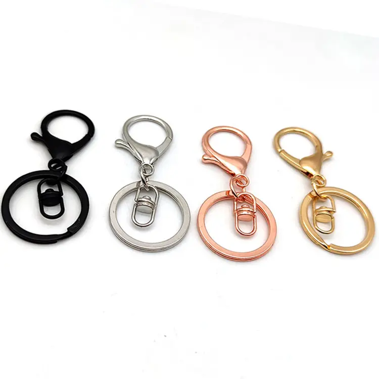 Shinyx — porte-clés Simple avec fermoir à homard, accessoire personnalisé en métal en or rose, en argent