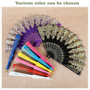 Nicroo Quạt Cầm Tay Bằng Nhựa Hình Trái Tim Gấp Được Dùng Trà Sinh Nhật Mùa Hè Họa Tiết Tây Ban Nha Có Ren Cổ Điển Hoa Văn Gấp Được Quà Tặng Tiệc Tùng - Product Image 6