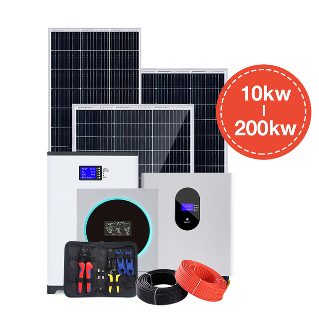 Complete Set 10KW 30KW 50KW 100KW 200KW Off-Grid Power Solar System Home Solar Panel Kit 3000W 5000W 5000 Watts