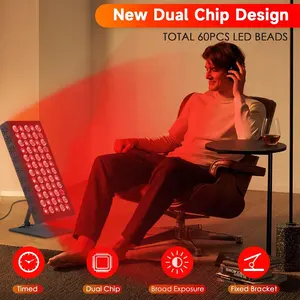 Red Light For Body Red Near Infrared Light 660nm 850nm With 60 Dual Chip Clinical Grade LEDs Timer For Skin Health
