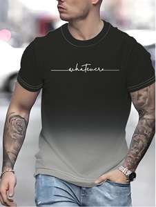 <span class=keywords><strong>Felpa</strong></span> sportiva Casual estiva da <span class=keywords><strong>uomo</strong></span> con scollo rotondo a <span class=keywords><strong>maniche</strong></span> <span class=keywords><strong>corte</strong></span> con stampa in maglia a colori sfumata - Product Image 6