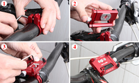 GUB85 universel Anti-tremblement montagne support de vélo support en alliage d'aluminium support de téléphone portable support vélo Scooter accessoires