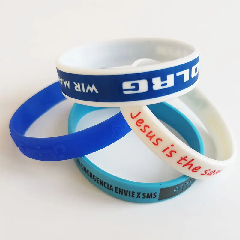 hot selling freely samples cheap no minimum custom logo words wrisband silicone wristband