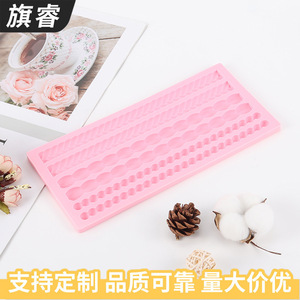 Pink Silicone Cake Decorating Mold Rectangle Fondant Baking Utensil Wedding Decoration Tool - Product Image 4