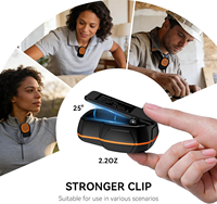 Haut-parleur de communication extérieur KUANGXIANG, haut-parleur extérieur à clipser, haut-parleur magnétique mains libres avec interconnexion TWS