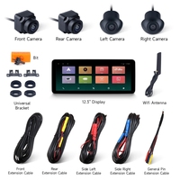 Système de caméra 12.3 pouces 4 + 64G 6 + 128G GPS Auto Electronics écran tactile voiture vidéo 2 Din stéréo Android autoradio 360 voiture Cameraa