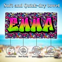 Custom Logo Printed Wholesale Soft Cozy Quick Dry Overside Microfiber Beach Towels Blanket Mat Shawl Polyester Eco-Friendly