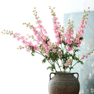 Fleurs artificielles en soie, longues tiges de delphinium, bleu, <span class=keywords><strong>pour</strong></span> vase de sol, décoration de jardin et de maison - Product Image 2