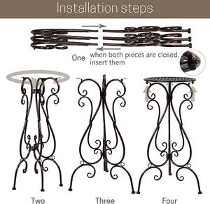 Metall-Pflanzenständer mit Pulverbeschichtung, Moderner Schwerlast-Blumenständer, 57 cm Hoch, Einzelner Säulenständer für Blumentöpfe, Pflanzregal für Zuhause - Product Image 6