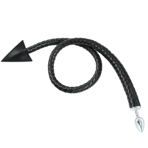 Frusta in Pelle per Bondage Sexy, Accessori Erotici per Flirtare e Picchiare con Plug Anale in Metallo - Product Image 2