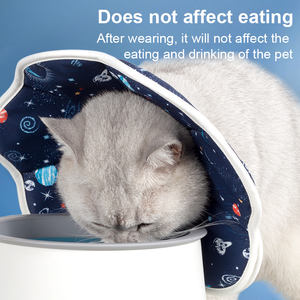 <span class=keywords><strong>Collar</strong></span> de cono suave ajustable para perros, <span class=keywords><strong>Collar</strong></span> isabelino impermeable para gatos, estampado, hecho de plástico de poliéster duradero, cuidado de heridas posoperatorio - Product Image 4