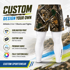 Shorts Deportivos 2 en 1 con Sublimación Personalizada, Leggings Interiores de Doble Capa para Gimnasio, Entrenamiento, Running, Fitness, MMA - Product Image 5