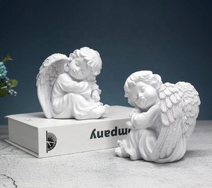 Decorazioni per la casa cherubino statua angelo in preghiera <span class=keywords><strong>con</strong></span> <span class=keywords><strong>ali</strong></span> statua da giardino statuetta di angelo in resina per bambina - Product Image 5