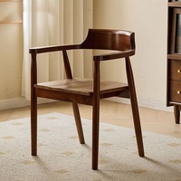 Chaises de salle à manger de style américain vintage pour les petites salles à manger à domicile, chaises de salle à manger en bois massif