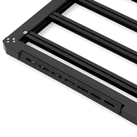 Plateforme de toit en alliage d'aluminium noir, étanche et verrouillable, panier de chargement pour 4x4, pick-up, camping, tente d'été, camion