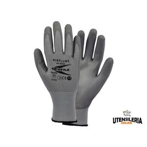 Guantes AIRPLUME de poliuretano gris con protección mecánica media de Cofra (12 pares) - Product Image 3