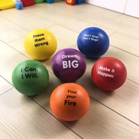 Jouets à presser de haute qualité en gros, logo personnalisé, balle anti-stress souple, forme ronde, balle en mousse PU pour la promotion