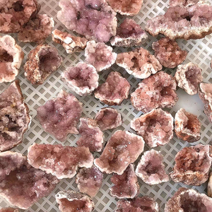 Wholesale High Quality <b>Crystal</b> Geode Natural Irregular Argentina Pink Amethyst Geode <b>Cluster</b> for Decoration - Product Image 1