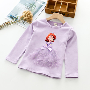 Maglietta a Maniche Lunghe 3D di Elsa per Bambine all'Ingrosso - Product Image 3