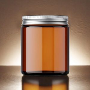 Pot à bougie en verre transparent ou ambré vide et personnalisable de 50 ml, 100 ml, 250 ml, 500 ml avec couvercles en aluminium noir et or, logo personnalisé - Product Image 3