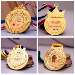 Médaille Métallique Personnalisée pour Enfants de Maternelle, Récompense Commémorative pour Étudiants, <span class=keywords><strong>Plaque</strong></span> d'Honneur pour Jeux Sportifs, Or Argent Chine - Product Image 3