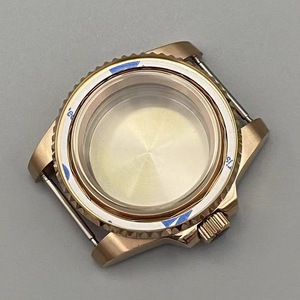 Boîtier de montre 40mm, dos solide en acier inoxydable, verre saphir doré rose pour mouvement NH35 NH36 - Product Image 2