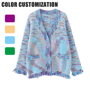 Maglioni colorati <span class=keywords><strong>con</strong></span> nappine intrecciate firmati da <span class=keywords><strong>donna</strong></span> <span class=keywords><strong>maglione</strong></span> intrecciato di alta qualità Sviter Sueter Kazak Sviter <span class=keywords><strong>maglione</strong></span> personalizzato - Product Image 2