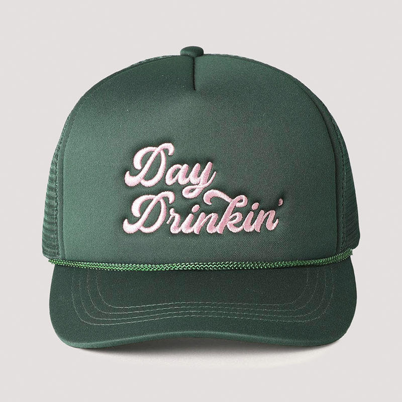 โลโก้สีชมพูสีเขียวเข้ม