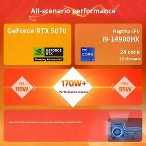 โน้ตบุ๊กเกมมิ่ง Shadow Elf 11 RTX5060/5070 Core I9-14900HX แรม 32GB DDR5  SSD 2.5k+240Hz - Product Image 4