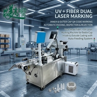 Machine de marquage laser UV pour bouchons de bouteilles, pour la traçabilité anti-contrefaçon, la codification de données variables avec système d'alimentation automatique