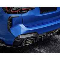 Diffuseur arrière en fibre de carbone véritable avec séparateur arrière 3 pièces pour BMW X3 G01 M40i G08 LCI 2022+ Diffuseur de pare-chocs arrière