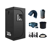 Accessoires pour serres Boîte de culture 600D Kit de culture hydroponique complet 100x100x200cm Tente pour la maison
