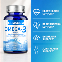 Capsules molles d'huile de poisson oméga-3 avec EPA et DHA pour la santé des articulations, des yeux, du cerveau et de la peau chez l'adulte